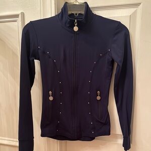 Gigi by Karisma Navy Blue Rhinestone Figure Skating Jacket
